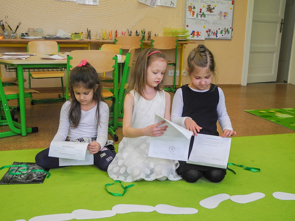 První vysvědčení na základní škole Montessori